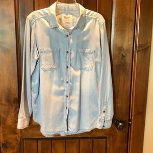 Light blue pin striped blouse